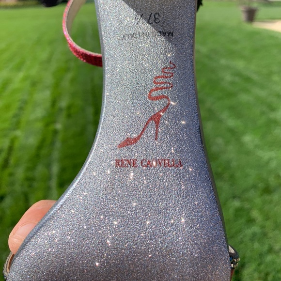 SOLD  |  Rene Caovilla Lizard Skin Heels - Picture 7 of 8